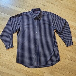 Nordstrom Purple Plaid Button Down Shirt